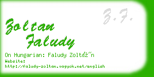 zoltan faludy business card